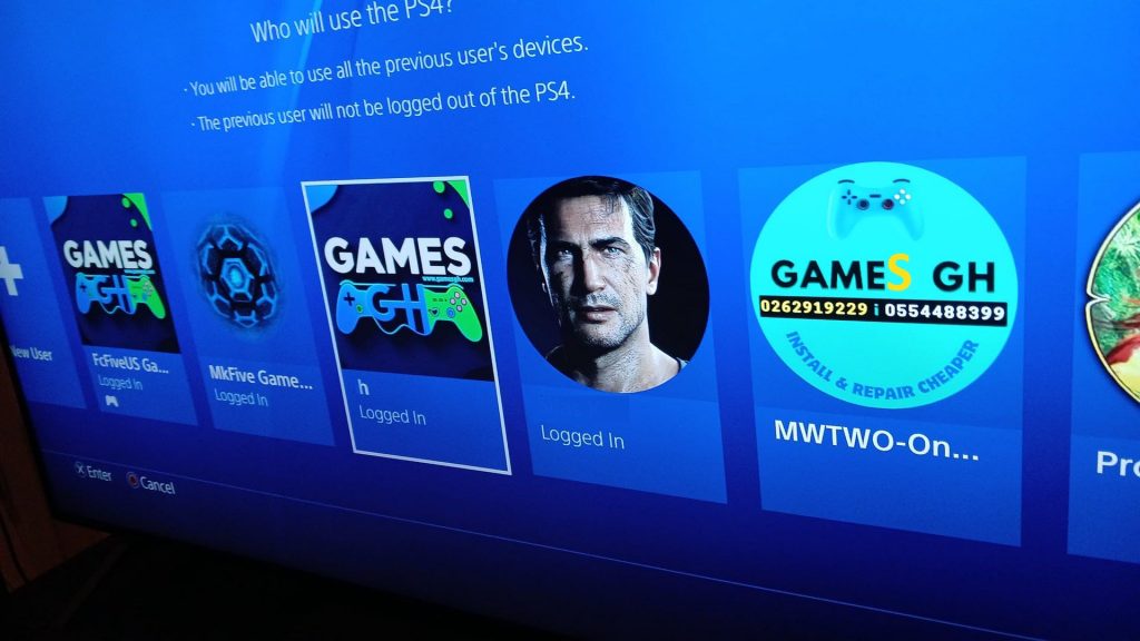 Games Gh User Screen